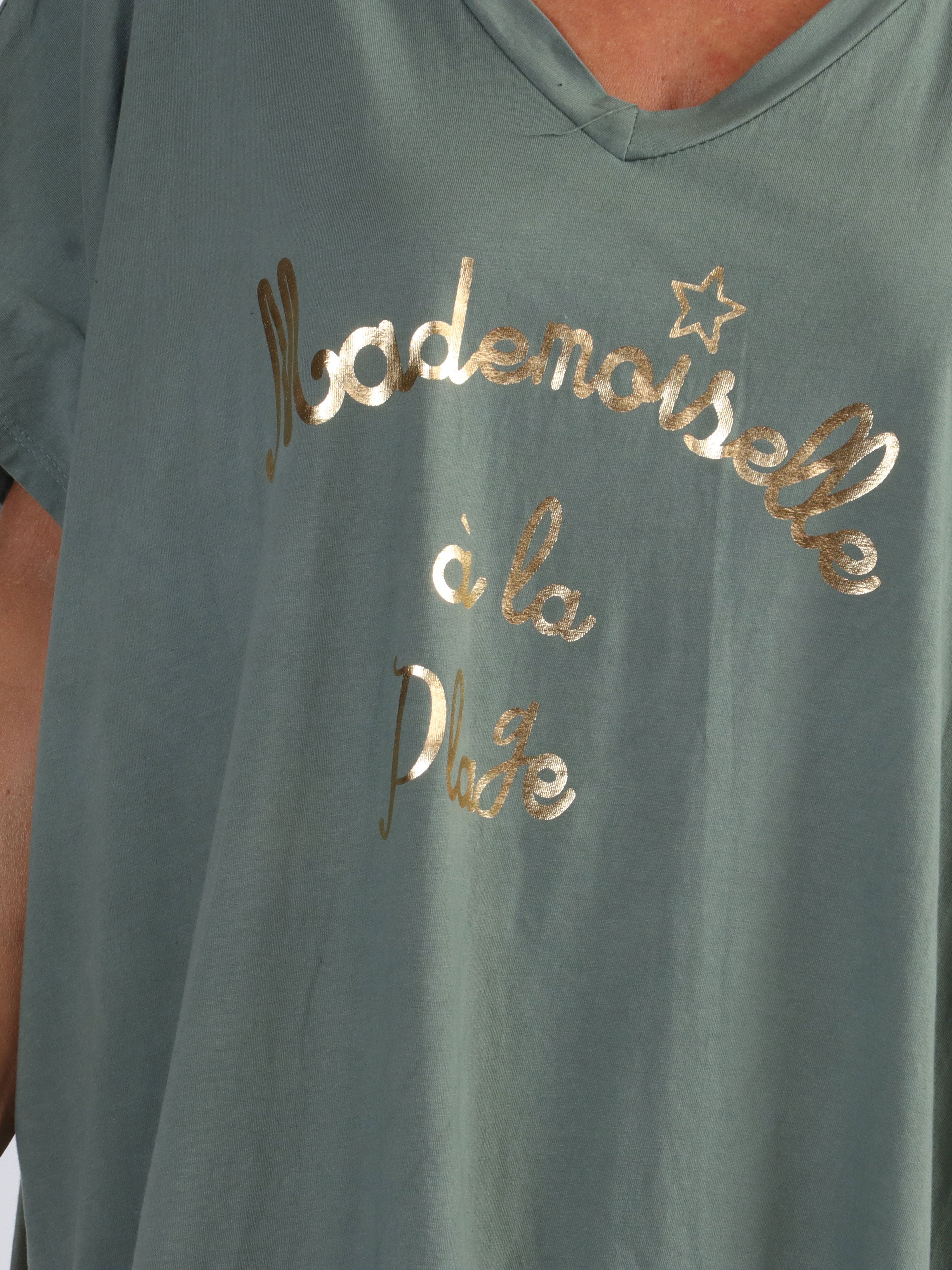 Bree - T-shirtklänning i bomull med text på framsidan - White